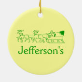 Ornament - Weihnachtskranz und Schlitten (Hinten)