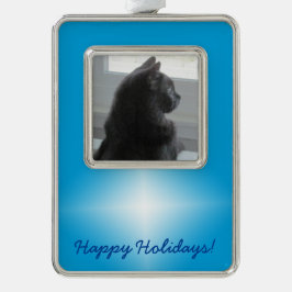 Ornament - Weihnachtsstern mit Foto Rahmen-Ornament Silber