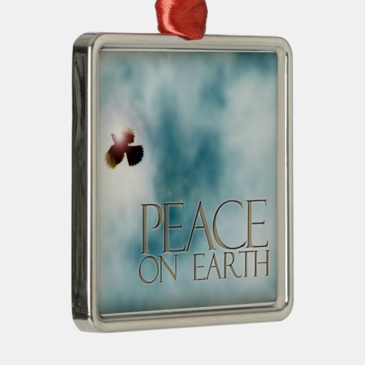 Ornament, Weltfrieden, Friedenstaube Ornament Aus Metall (Rechts)