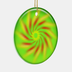Ornament - Windrad innerhalb einer 3D-grünen Kugel