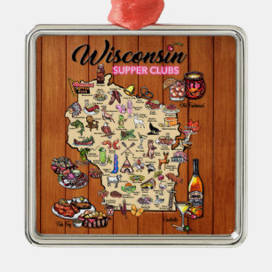 Ornament - Wisconsin Supper Club Aus Metall