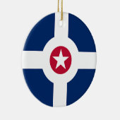 Ornament with flag of Indianapolis City, USA (Rechts)