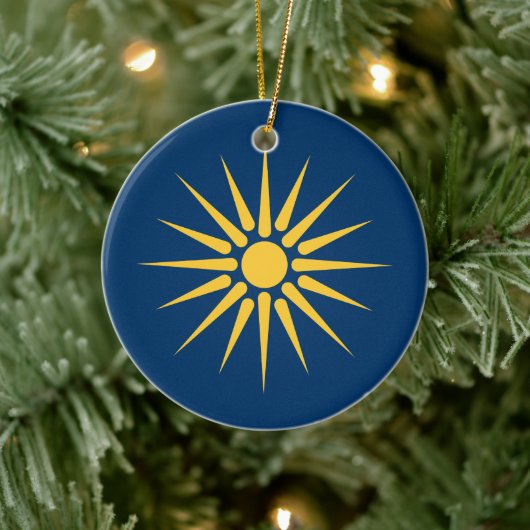 Ornament with flag of Macedonia, Greece (Baum)