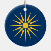 Ornament with flag of Macedonia, Greece (Hinten)
