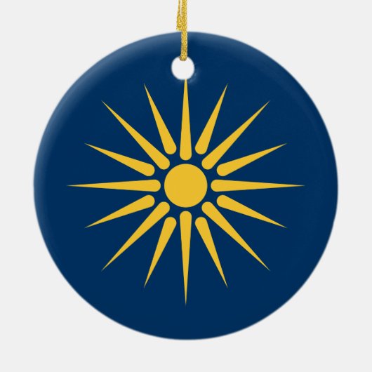 Ornament with flag of Macedonia, Greece (Hinten)