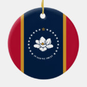 Ornament with flag of Mississippi State, USA (Hinten)