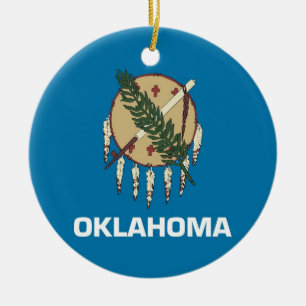 Ornament with flag of Oklahoma
