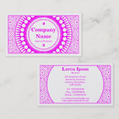 Ornamental 01 - Magenta on (Gold) Visitenkarte (Vorne/Hinten)