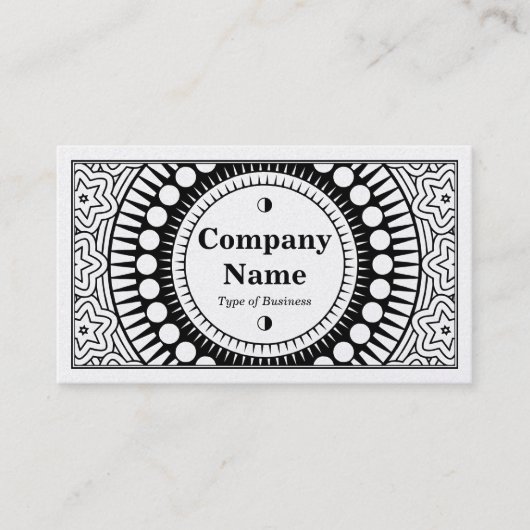 Ornamental 01 - Schwarz auf Weiß (Gold) Visitenkarte (Vorderseite)