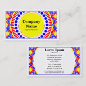 Ornamental 01 v2 - farbenfroh visitenkarte (Vorne/Hinten)