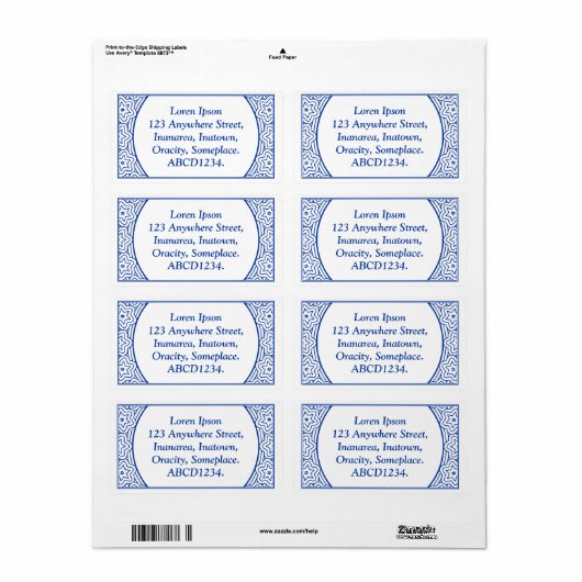 Ornamental 02 - Navy Blue on White (Vorne)