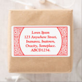 Ornamental 02 - Rot auf Weiß (Insitu)