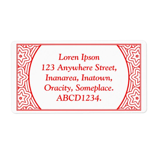 Ornamental 02 - Rot auf Weiß (Vorne)