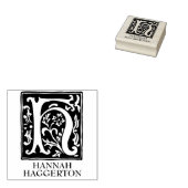Ornamental Alphabet Letter H Mit Monogramm Gummistempel (Stempel)