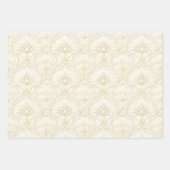 Ornamental Art Deco – Ivory | Anniversary Luxe Geschenkpapier Set (Vorderseite)