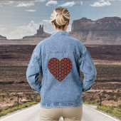 Ornamental Cherry Blossom Pattern Denim Jacket Jeansjacke