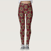 Ornamental Cherry Blossom Pattern Leggings (Vorderseite)