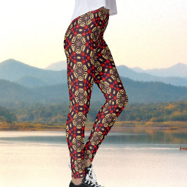 Ornamental Cherry Blossom Pattern Leggings