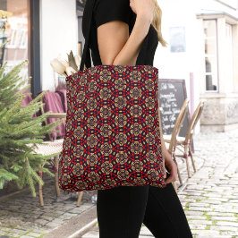 Ornamental Cherry Blossom Pattern Tote Tragetaschen Mit Langen Trägern