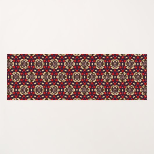 Ornamental Cherry Blossom Pattern Yoga Mat Yogamatte (Vorderseite (Horizontal))