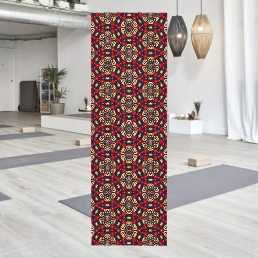 Ornamental Cherry Blossom Pattern Yoga Mat Yogamatte