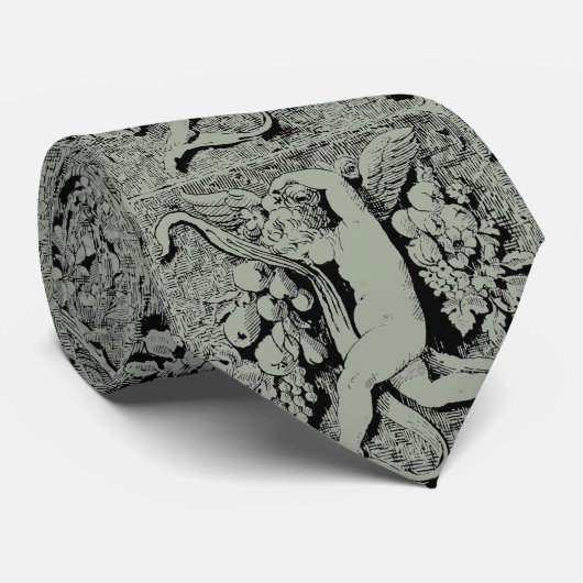 Ornamental Cherub Necktie Krawatte (Gerollt)