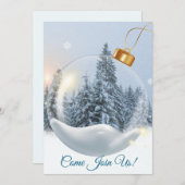 Ornamental Christmas Einladung (Vorne/Hinten)