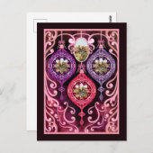 Ornamental Christmas - Photo Christmas card Postkarte (Vorne/Hinten)