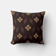 Ornamental Damask Golden Brown Floral