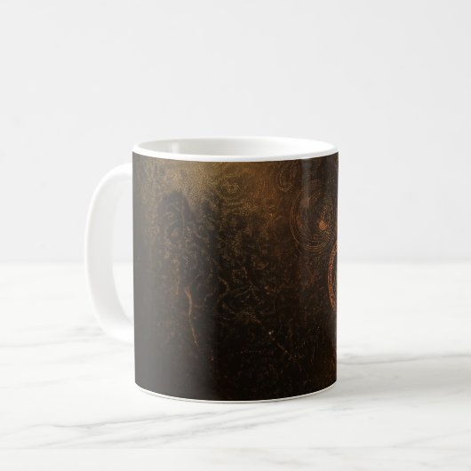 🖤 Ornamental Dark Gold Pattern - Luxurious & Intr Kaffeetasse (Vorderseite Links)