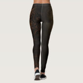 🖤 Ornamental Dark Gold Pattern - Luxurious & Intr Leggings (Rückseite)