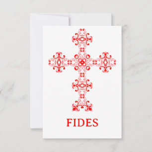 Ornamental Fides Kreuz Heiligenbild Pater Noster Dankeskarte