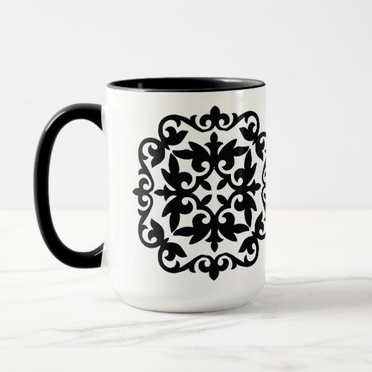 Ornamental Floral Design Tasse (Links)