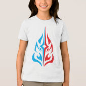 Ornamental Floral Design Tri-Blend Shirt (Vorderseite)