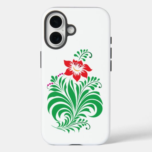 Ornamental Floral Flower Design – Elegant Case-Mate iPhone Hülle (Rückseite)