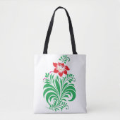 Ornamental Floral Flower Design – Elegant Tasche (Vorderseite)