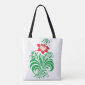 Ornamental Floral Flower Design – Elegant Tasche (Rückseite)