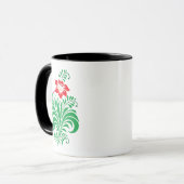 Ornamental Floral Flower Design – Elegant Tasse (Vorderseite Links)