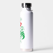 Ornamental Floral Flower Design – Elegant Trinkflasche (Links)