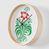 Ornamental Floral Flower Design – Elegant Uhr (Winkel)