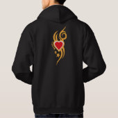 Ornamental Floral Heart Tattoo  Hoodie (Rückseite)