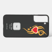 Ornamental Floral Heart Tattoo Samsung Galaxy Hülle (Rückseite (Horizontal))