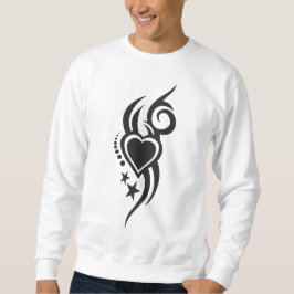 Ornamental Floral Heart Tattoo  Sweatshirt