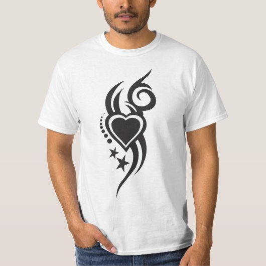 Ornamental Floral Heart Tattoo  T-Shirt (Vorderseite)