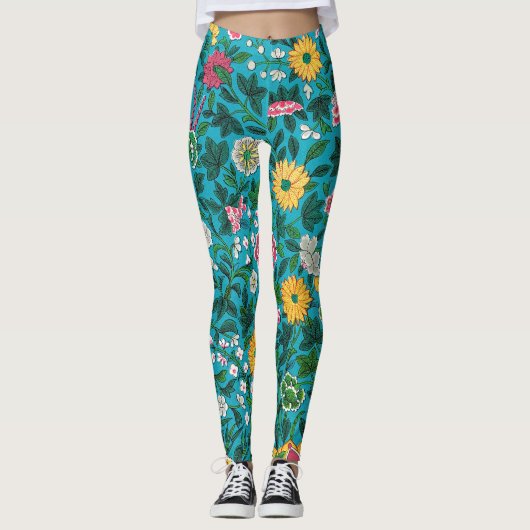 Ornamental Floral Pattern Leggings (Vorderseite)