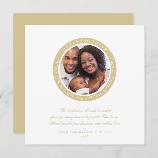 Ornamental Happy Holidays Klassisches Weihnachtsfe (Vorne/Hinten)