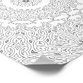 Ornamental Heart Filigree Coloring Page Artwork Poster (Ecke)