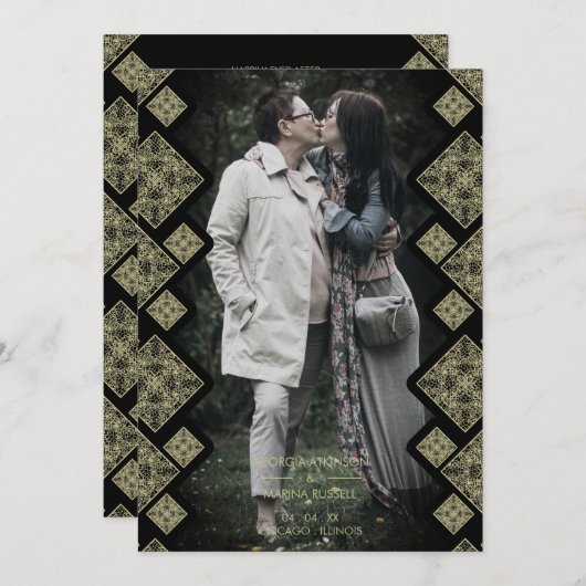 Ornamental lace Effect Photo Wedding (Vorne/Hinten)