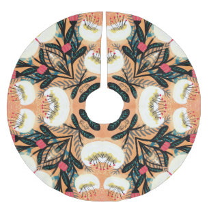 Ornamental Paisley Bandanna Design Polyester Weihnachtsbaumdecke