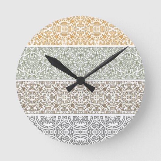 Ornamental pattern runde wanduhr (Vorderseite)